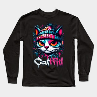 Funny Cat Graffiti - Catfitti Long Sleeve T-Shirt